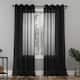 No. 918 Emily Voile Sheer Grommet Curtain Panel- Single Panel - 59x95 - Black