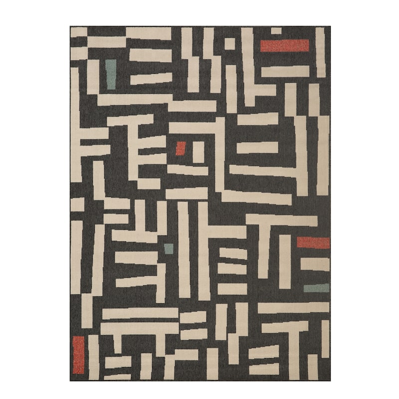 Maria Bohemian Abstract Performance Indoor/Outdoor Area Rug by Sevita