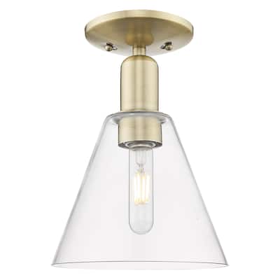 Innovations Lighting 716-1C-12-8 Berkshire Glass Semi-Flush Berkshire