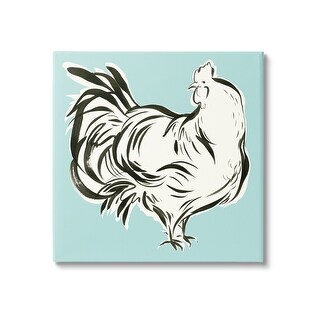 Stupell Abstract Hen on Blue Canvas Wall Art Design by Laura Marr - Bed ...