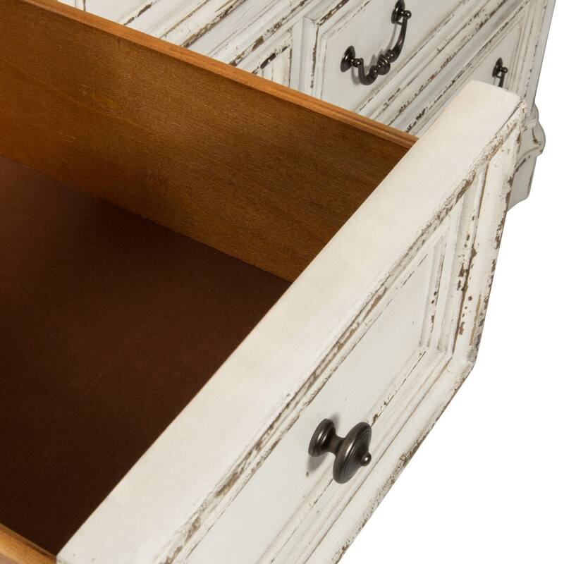 Liberty Furniture Magnolia Manor California King Panel Bed, Dresser & Mirror, Night Stand