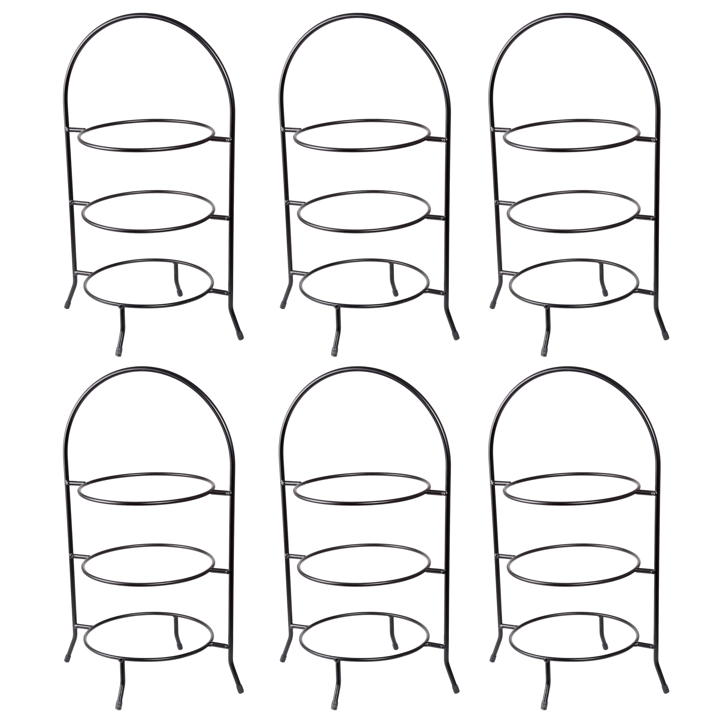 Creative Home Iron Works 3-tier Dinner Plate, Serving Rack Set (Set of 6)