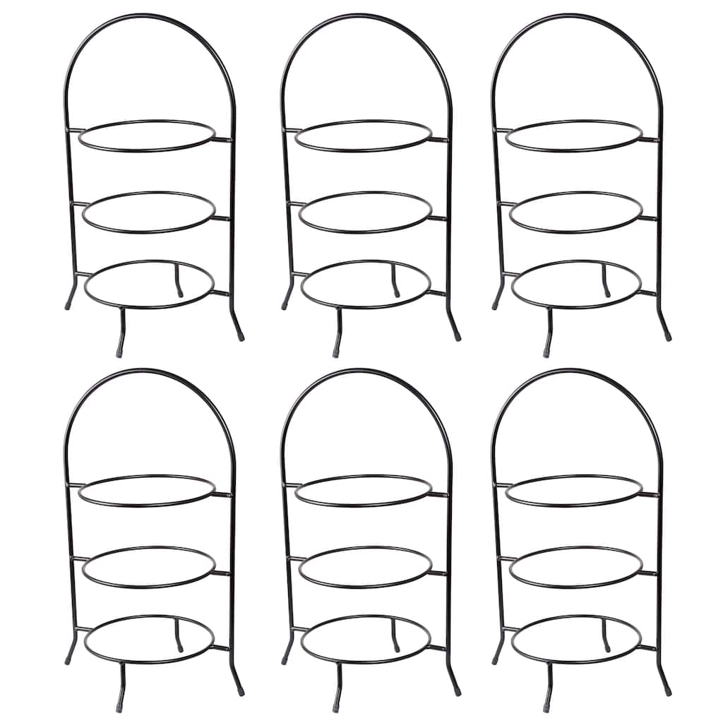 Creative Home Iron Works 3-tier Dinner Plate, Serving Rack Set (Set of 6)