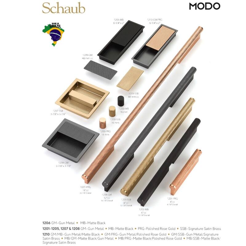 Schaub and Company MODO 12" Center to Center Euro Modern Diamond