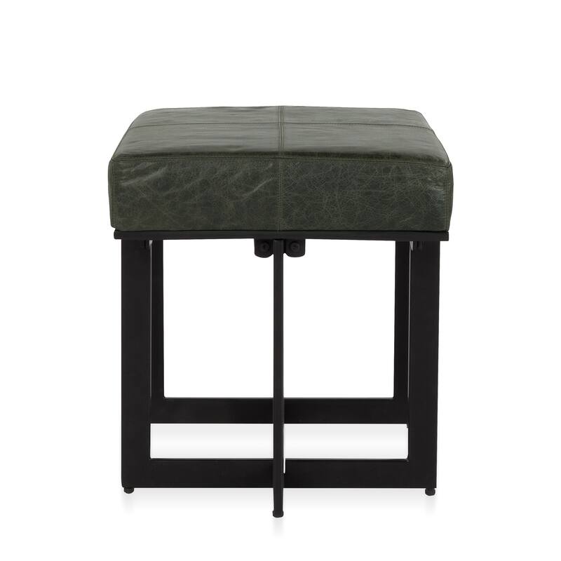 Classic Home Calvin Leather Stool