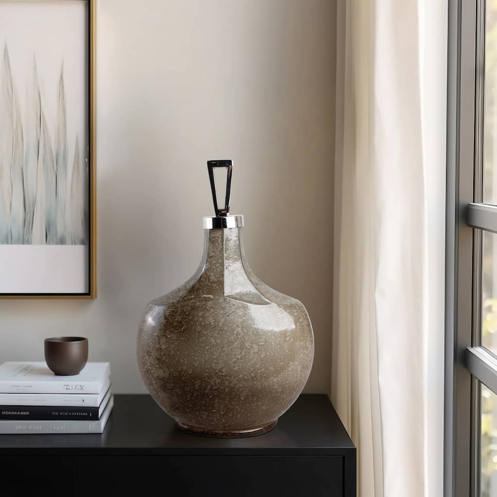 Glass Vase Handmade Decorative Accent Sculpture Artistic Display