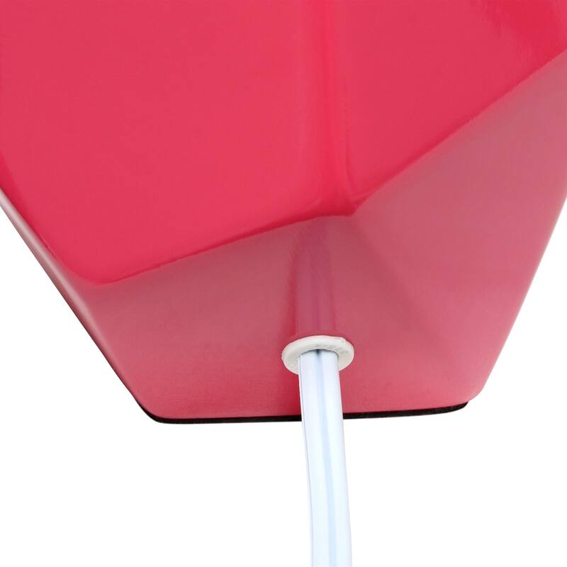 10.24 in. Pink Finish Table Lamp with Pink Shade, Sturdy Table Lamp for Living Rooms and Bedrooms