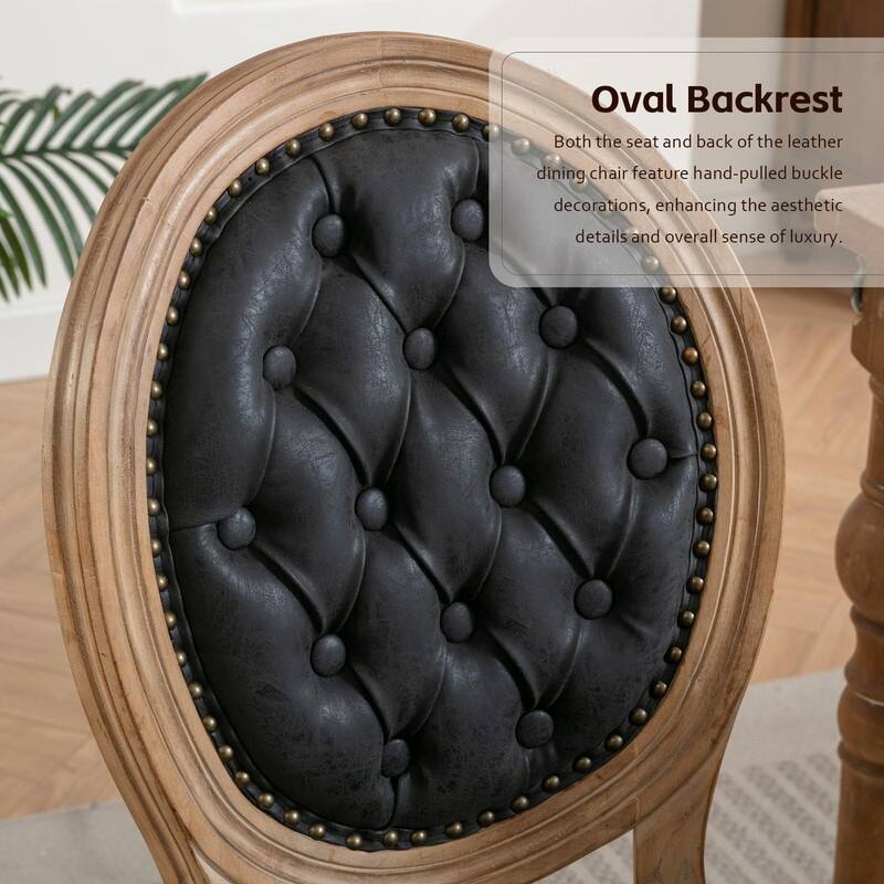 Upholstered French Style Nailhead Dining Chairs(Set of 4)