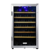 Edgestar Cwr531sz 24 Wide 53 Bottle Built In Wine Cooler Edgestar Cwf440sz 20 Wide 44 Bottle Capacity Free Standing Wine Cooler With Reversible Door And