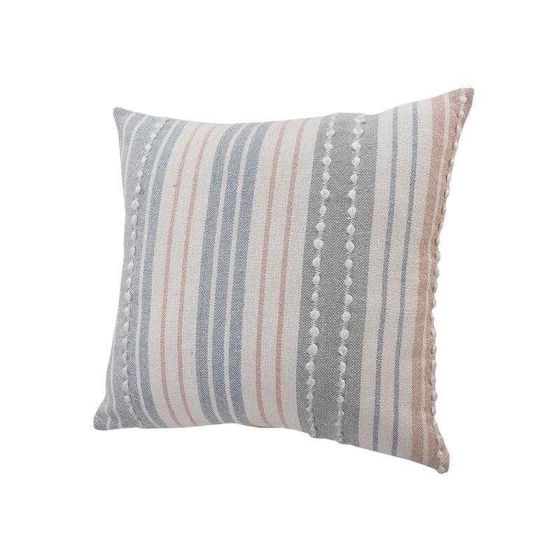 Sevita Delicate Textured Striped Throw Pillow