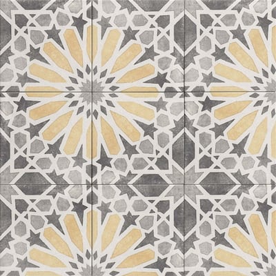The Tile Life Garden Sunflower 8x8 Yellow Matte Porcelain Floor, Wall & Backsplash Tile