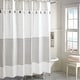 preview thumbnail 5 of 9, Porch & Den Onassis Modern Stripe Tassel Shower Curtain