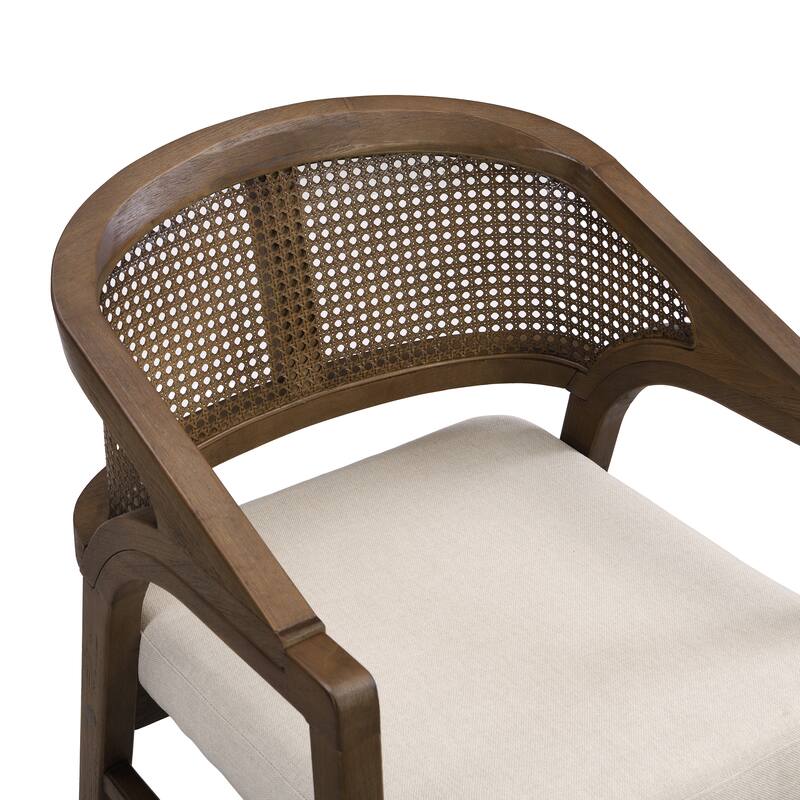 Christopher Knight Home - Acantha Rubberwood Frame with Rattan Back 7 Piece Dining Set
