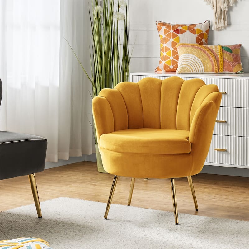 Xabier Cute Modern Upholstered Barrel Chair Accent Chair with Tufted Back by HULALA HOME