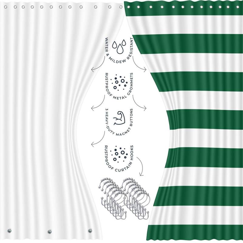 Clara Clark 20 Piece Complete Bathroom Accessories Kit with Shower Curtain Set
