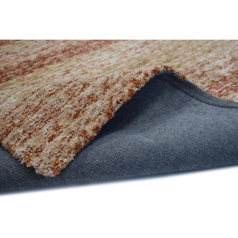 Addison Sanibel Striped Grey Shag Area Rug