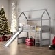 preview thumbnail 1 of 39, Contemporary Design Twin Loft House Bed with Slide, Ladder and Safety Guaranteed, Sturdy Construction & Unique Design Grey