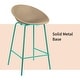 preview thumbnail 17 of 38, Set of 2 26-inch Contemporary Eiffel Dowel DSW Counter Height Stool Barstool With Backs For Kitchen Home Side Break Room