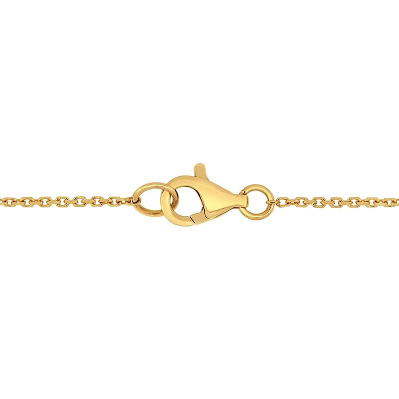 Miadora 14k Yellow Gold 1/6ct TDW Diamond Lariat Bar Necklace - 16 inch x 44.3 mm