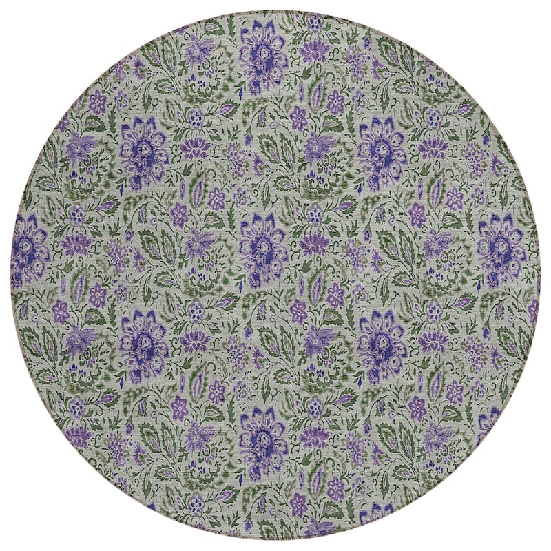 Machine Washable Indoor/ Outdoor Chantille Farmhouse Floral Rug