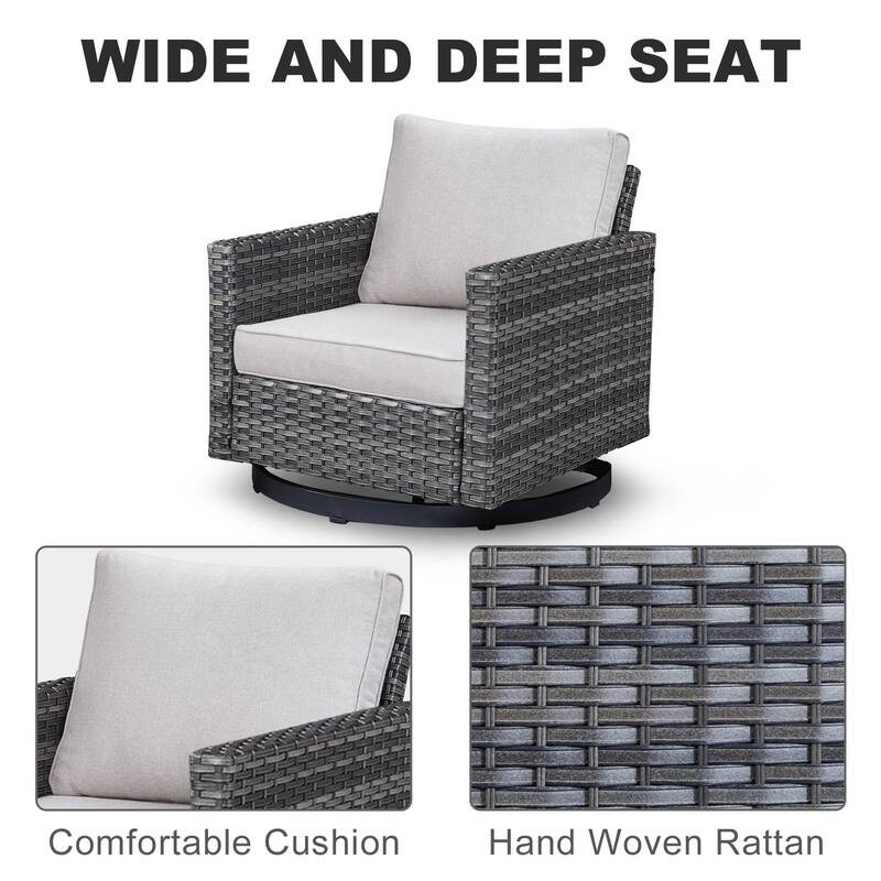 Outdoor Swivel chair with Patio Club Chair