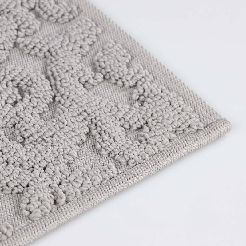 Superior Venere Floral Scroll Washable Bath Rug, Set of 2