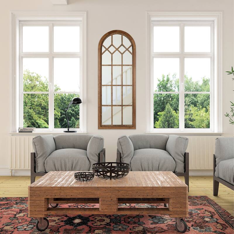 Kate and Laurel Gilcrest Windowpane Framed Mirror - 18x47