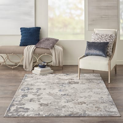 Royal Terrace Floral Abstract Contemporary Area Rug