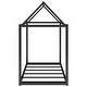 preview thumbnail 9 of 7, Twin Size House Shape Kids Platform Bed, Metal Roof Floor Bed, Metal Platform Bed Frame for Child, No Box Spring Needed
