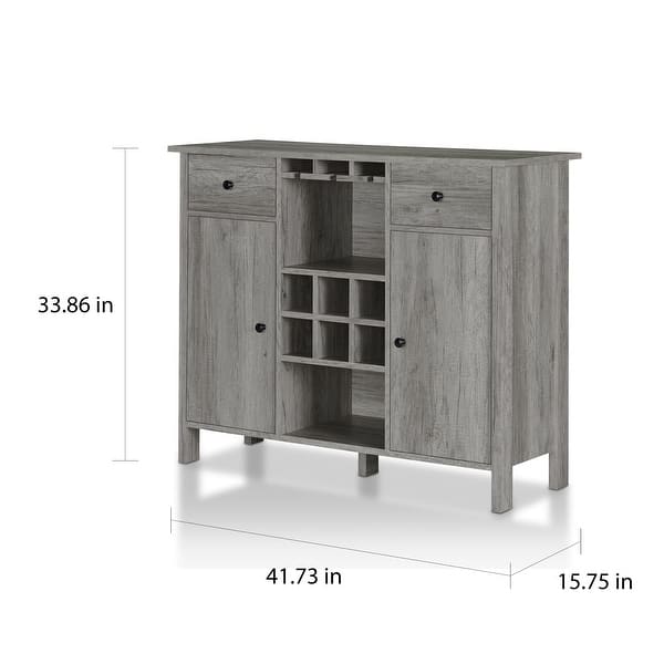 dimension image slide 0 of 2, Furniture of America Madrid Contemporary 5-shelf Buffet