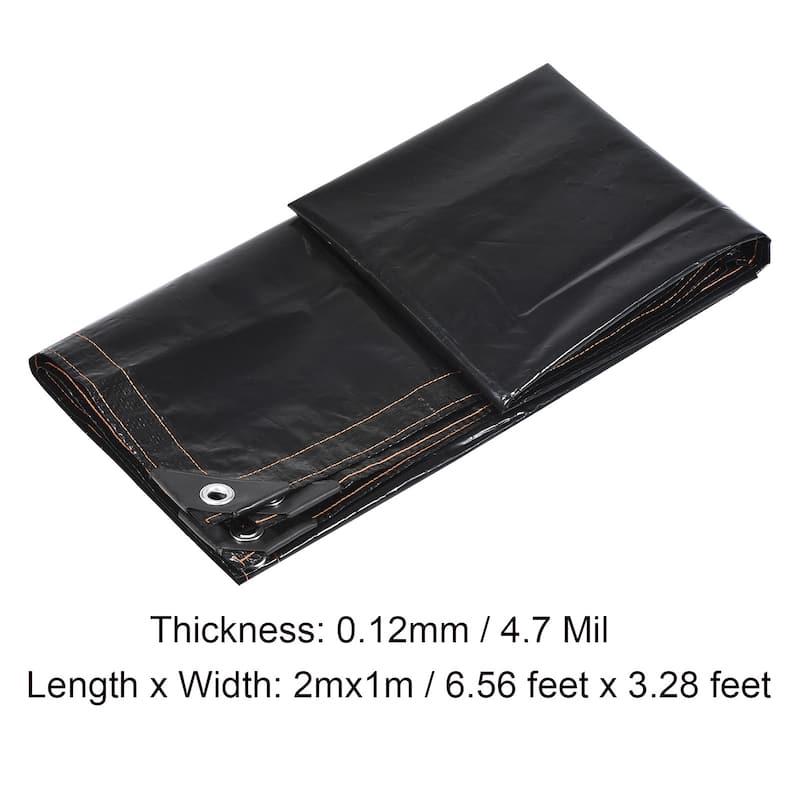 Tarpaulin Cover w Grommets 4.7 Mil Outdoor Shelter Garden Tarp Sheet - 2x1m