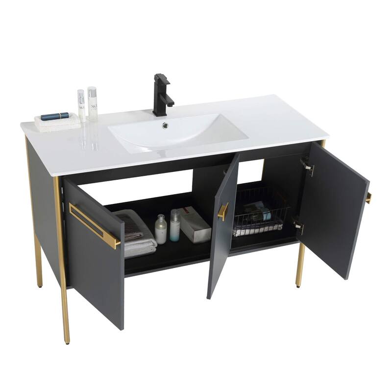 Fine Fixtures Oakville Bathroom Vanity with White Ceramic Sink
