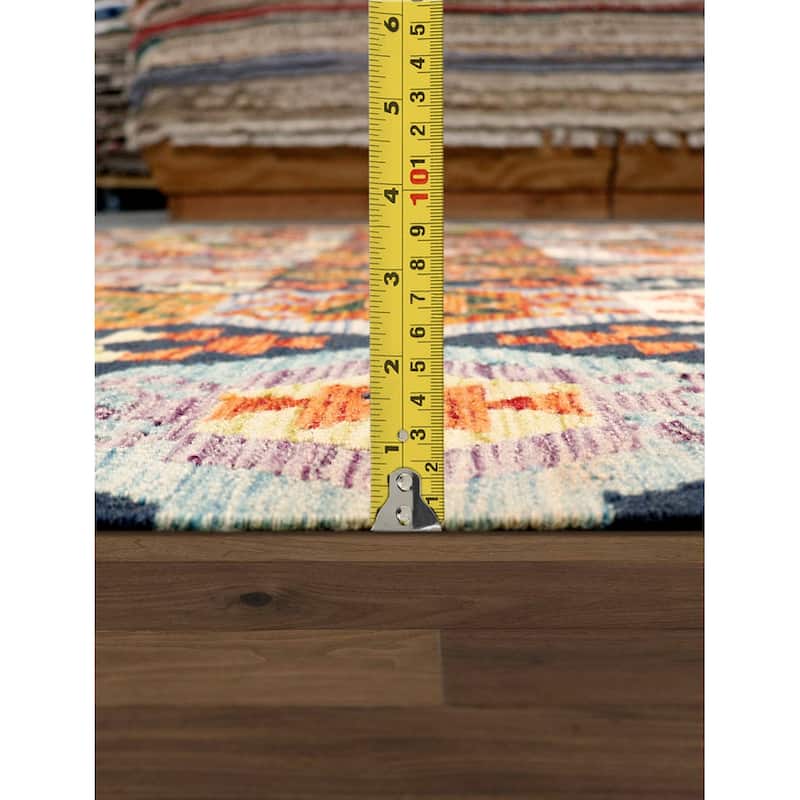 Pasargad Home Kilim Reversible Wool Multicolor Area Rug - 8' 6'' X 11' 3''