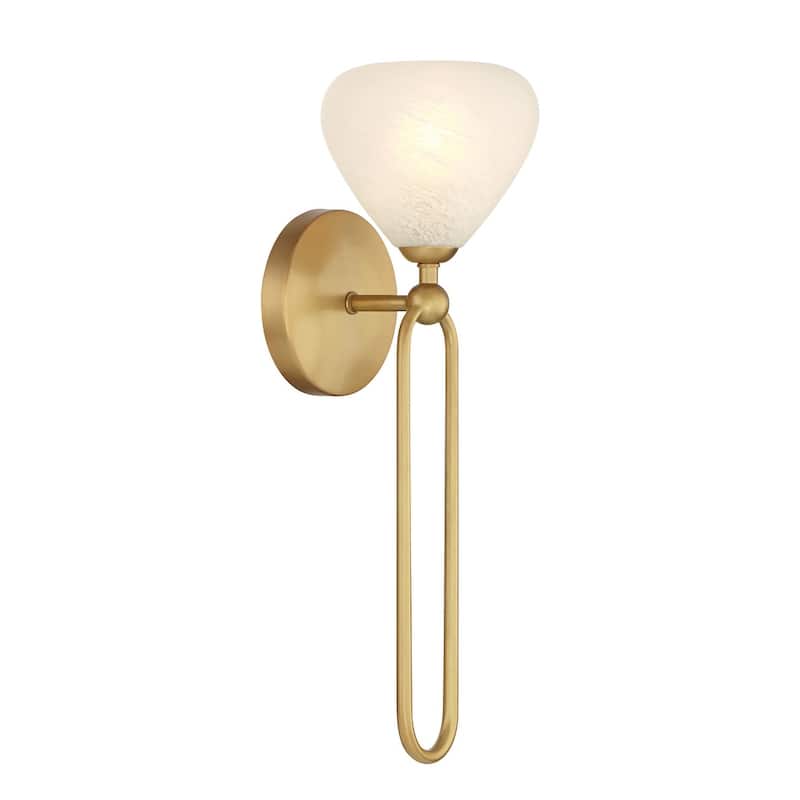 Minka Lavery 196 Orion 18" Tall Wall Sconce with Etched Glass Shade