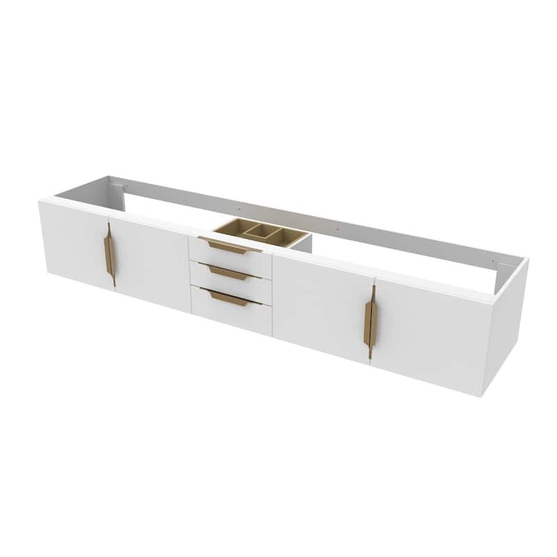 Alpine 84" Wall Mounted Bathroom Vanity (Base Only)