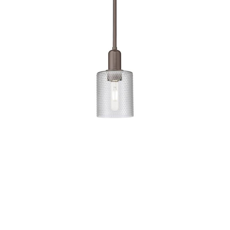 Innovations Lighting 716-1S-10-5 Cobbleskill Pendant Cobbleskill 5" - Oil Rubbed Bronze / Clear