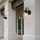 preview thumbnail 8 of 11, Modern Farmhouse Black 1-Light Outdoor Wall Sconces Porch Patio Glass Wall Lamps