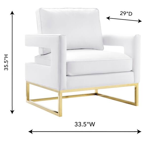 Avery White Vegan Leather Chair 11442552