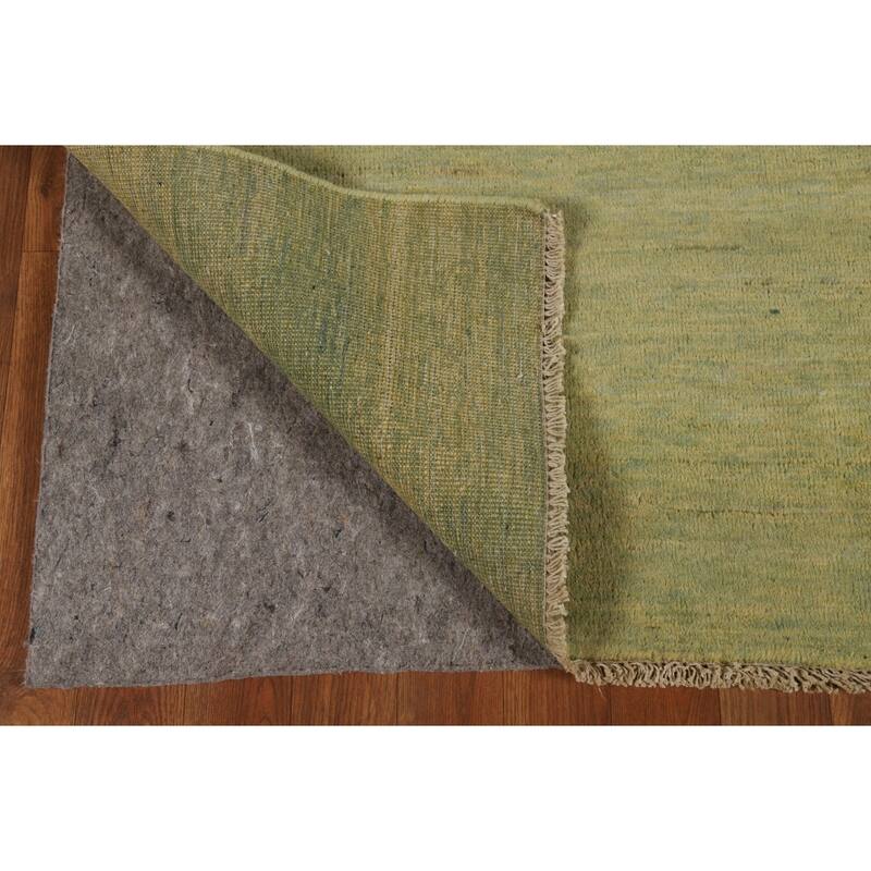 Light Green Modern Gabbeh Oriental Area Rug Handmade Wool Carpet - 4'11" x 6'7"