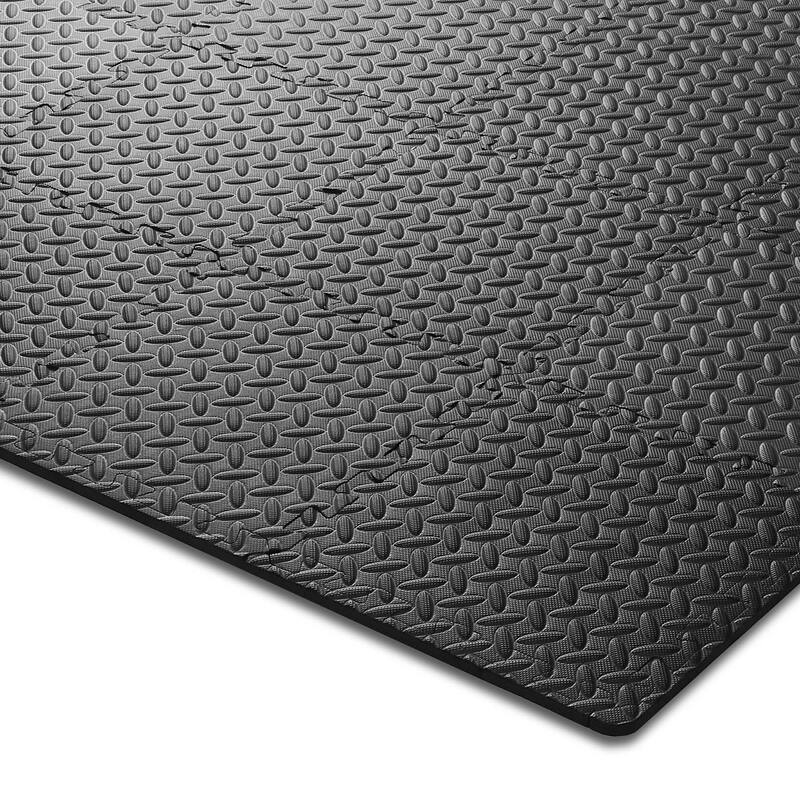 36 Gym Exercise Flooring Mats 12in Foam Workout Floor Tiles Black - Medium