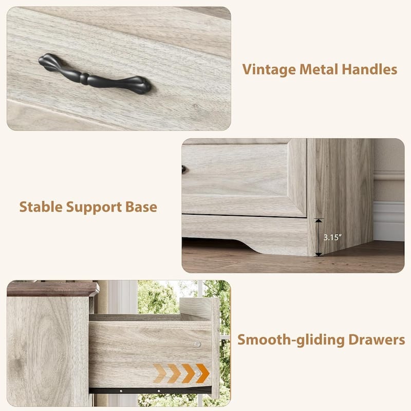 5 Drawers Dresser, Chest of Drawers, Storage Organizer for Bedroom,Living Room