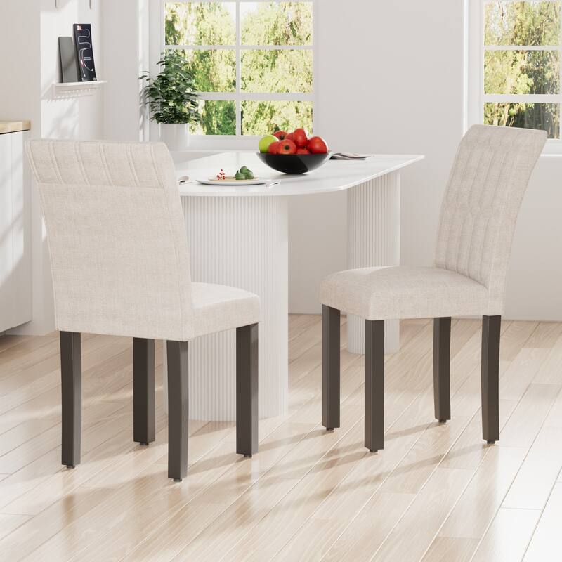 Javlergo Dining Chairs Set of 2/4/6 Upholstered Chairs with Solid Back for Kitchen Restaurant and Living Room