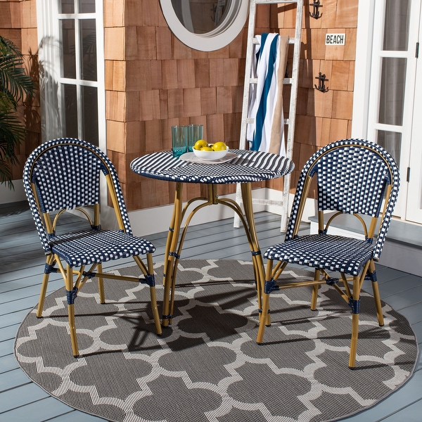 Safavieh gresley stacking french bistro counter stool in gray and white deals