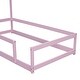 preview thumbnail 8 of 24, Twin Size Wood Bed With House-Shaped Headboard Floor Bed With Fences