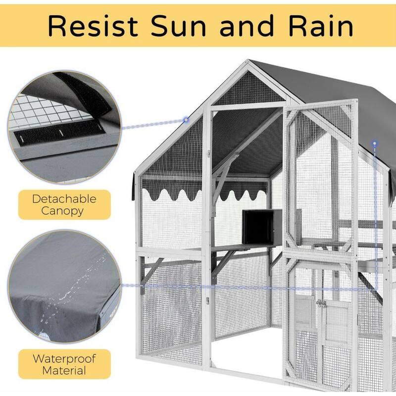 Outdoor Super Large Walk-in Cat Enclosures with Houses