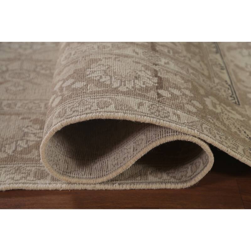Distressed Tabriz Persian Vintage Area Rug Handmade Wool Carpet - 6'6" x 9'9"