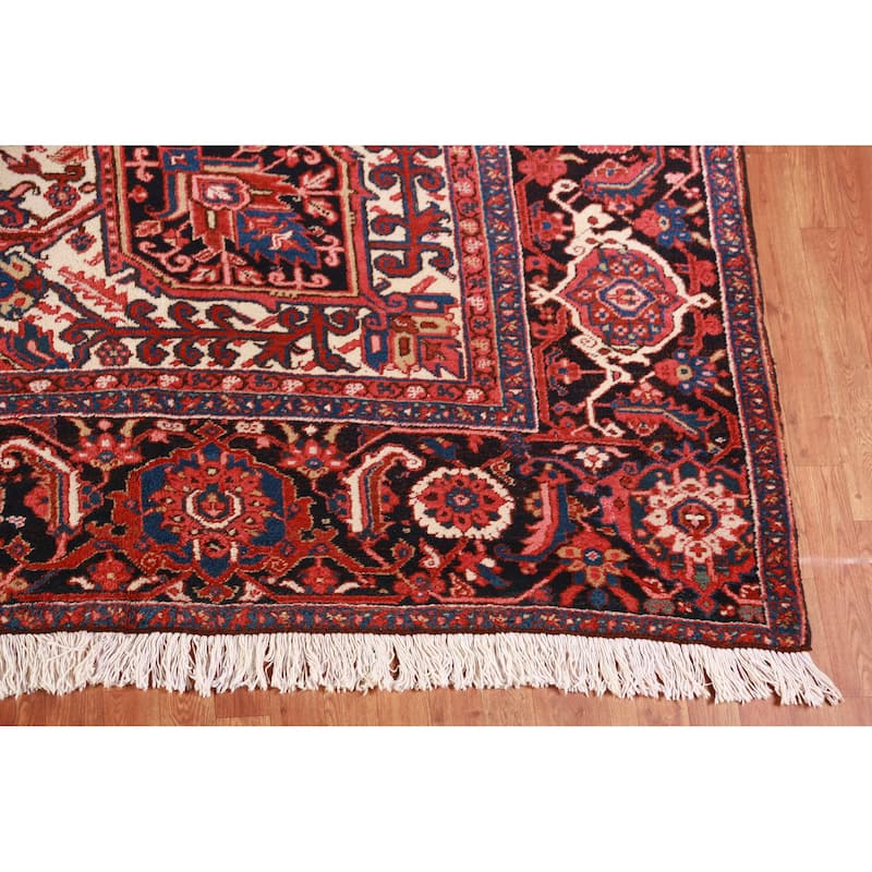Hand Knotted Oriental 100% Wool Carpet Traditional Medallion Red Heriz Area Rug - 19' 3'' X 12' 0''