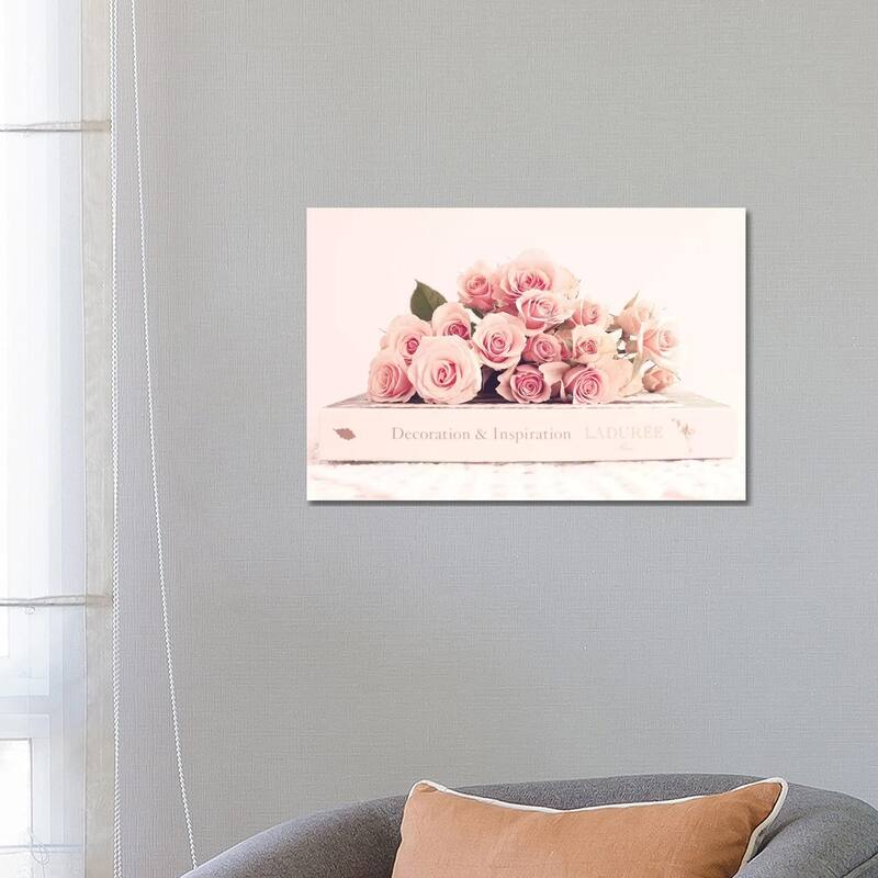 iCanvas "Peonies And Book" by Caroline Mint Canvas Print - 18x26x1.5