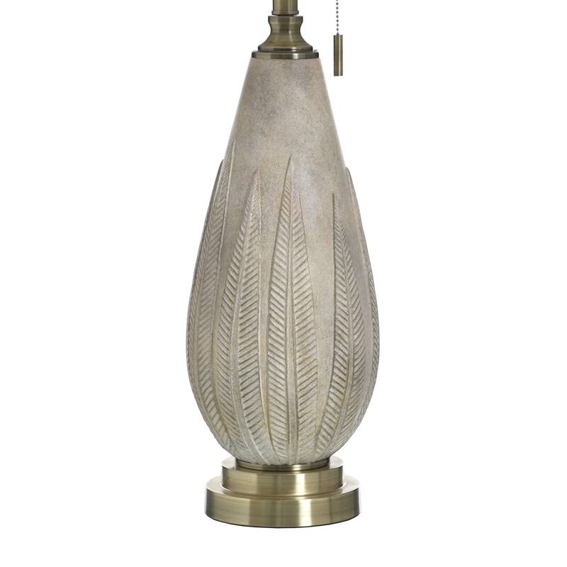 StyleCraft Poly Table Lamp - Delnice Ivory - White Shade