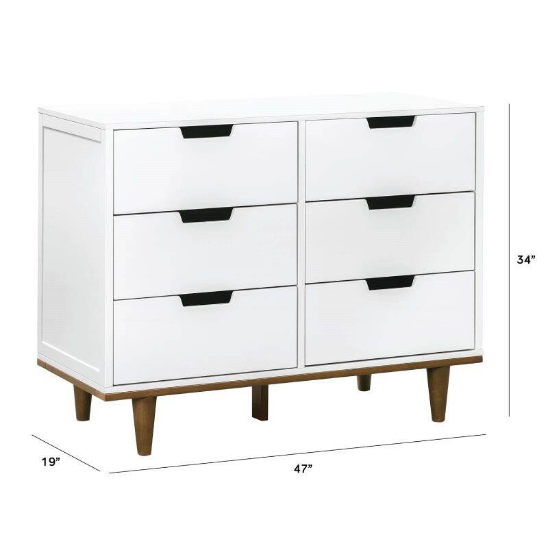 Modern Mid-Century Style Dresser Chest Wood Finish